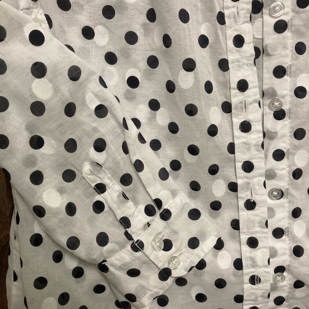 $5 SALE!🔥 Karen Scott polka dot Button Down Blouse - Picture 4 of 6